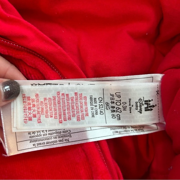 Disney Store Mickey Holiday Footed Bodysuit Romper Baby Boy Girl Size 0-3 - Picture 8 of 11